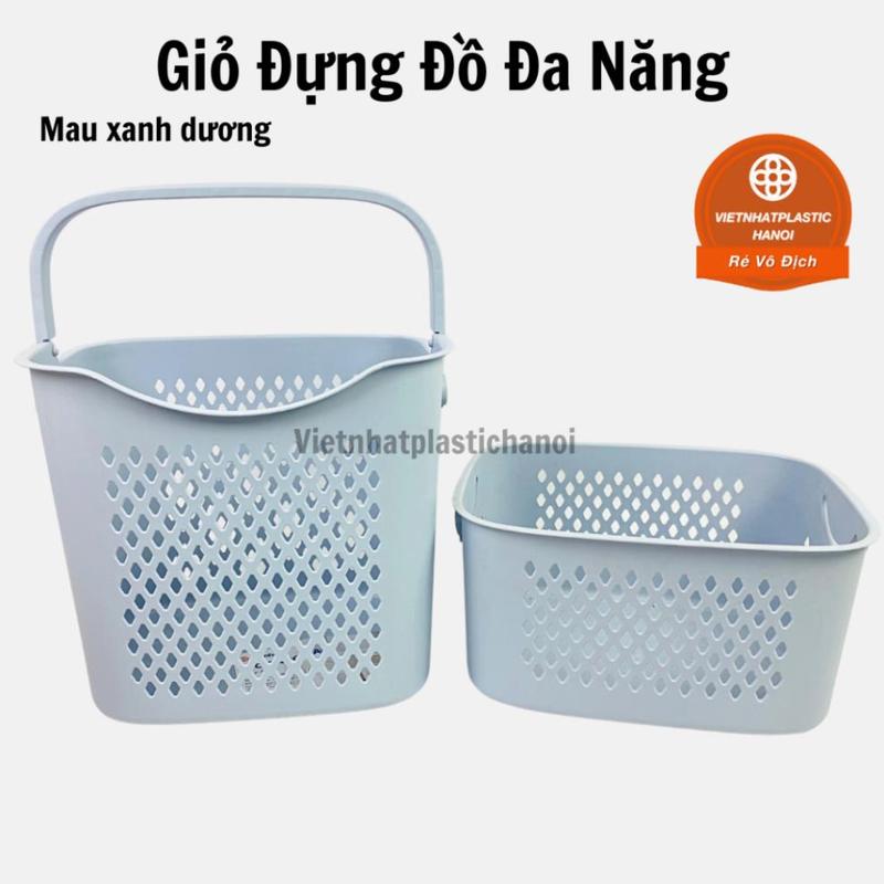 Giỏ đựng đồ đa năng có quai xách tiện lợi, giỏ đựng quần áo, đồ chơi to đẹp, Sọt đựng đồ bền đẹp 1