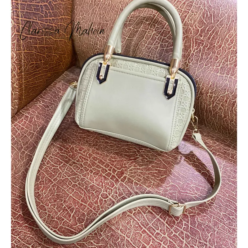 CLARISSA MAHEIN Tas Tangan Bahu Wanita Alya Motif Kombinasi Polos Tikar Tali Panjang Pendek | Slingbag Handbag Women | Tas Selempang Terbaru 3