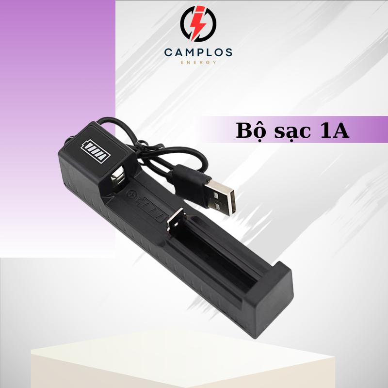 Bộ sạc pin đơn 18650 21700 14500 18500 21700 cổng USB đầu ra 1A đốc sạc pin lithium thông mình tự ngắt