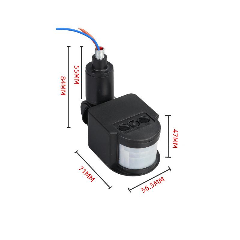 Product Introduction of 12V Motion Sensor 220V/110V PIR Movement Detector Automatic Infrared Wall Mount Timer Outdoor 24V LED Motion Sensor Light Switch 22