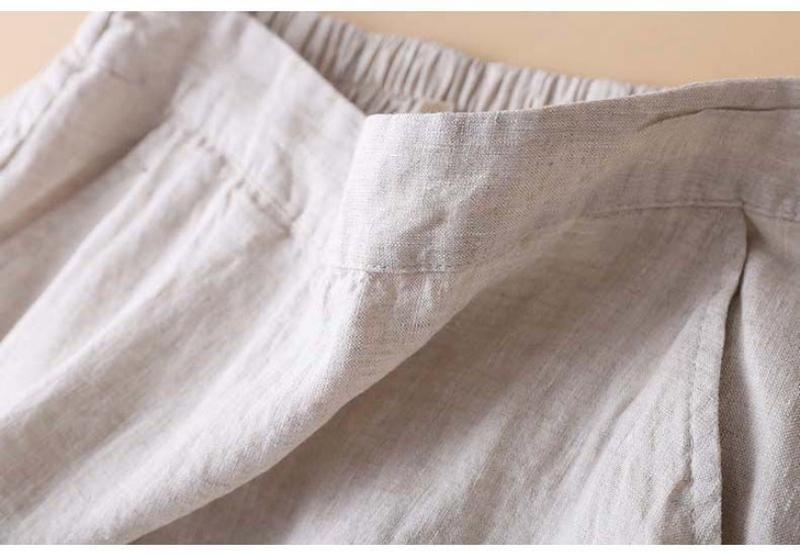 Product Introduction of Váy Thêu, Chất Liệu Cotton Và Vải Lanh, Kiểu Xếp Ly Váy xòe Cạp Cao Co Giãn Nửa Mỏng Và Dáng Rộng Rãi, Váy Chữ A Thường Ngày Nghệ Thuật, Phong Cách 2024 8