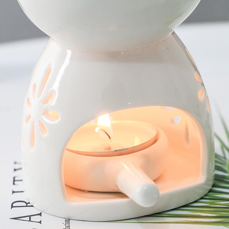 Product Introduction of [TUNI]  Ceramic Essential Oil Lamp Aroma Burner Aromatherapy Candle Fragrance Holder 18
