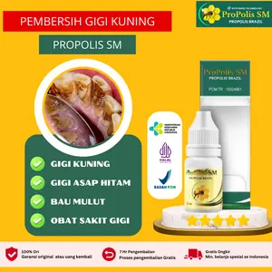 Propolis Untuk Pembersih Karang Gigi, Pembersih Gigi Hitam Noda Asap, Perawatan Mulut Aman dan Halal BPOM 100% ORIGINAL
