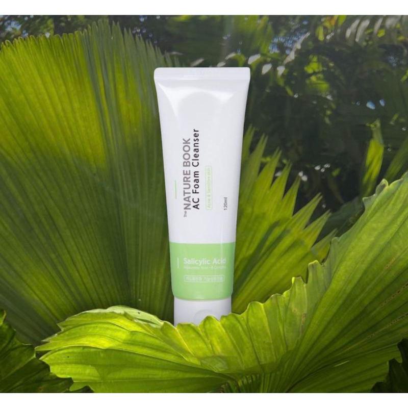 Sữa Rửa Mặt cho da mụn Nature Book Mall Chăm Sóc Da giúp Dưỡng Ẩm Da sáng da dành cho cả nam & nữ  120ml sữa _ 6