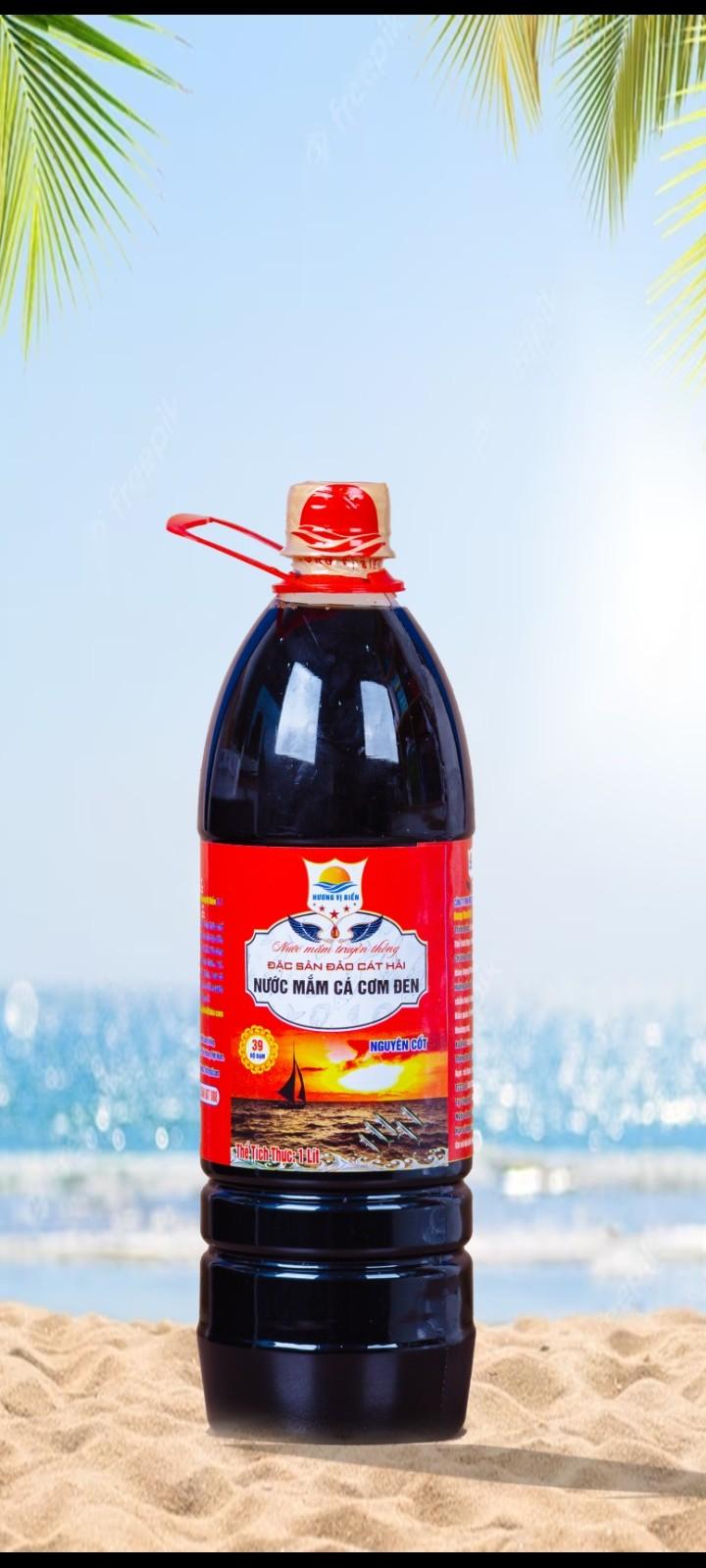 Product Introduction of 1 LÍT NƯỚC MẮM CHẮT CỐT CÁ CƠM ĐEN CÔ ĐẶC 39⁰ ĐẠM " HƯƠNG THƠM NGỌT HẬU  VỊ ,DẦU DINH DƯỠNG .NƯỚC MẮM TRUYỀN THỐNG " ĐẶC SẢN ĐẢO CÁT HẢI. GIA VỊ NƯỚC CHẤM,XỐT NẤU ĂN 4