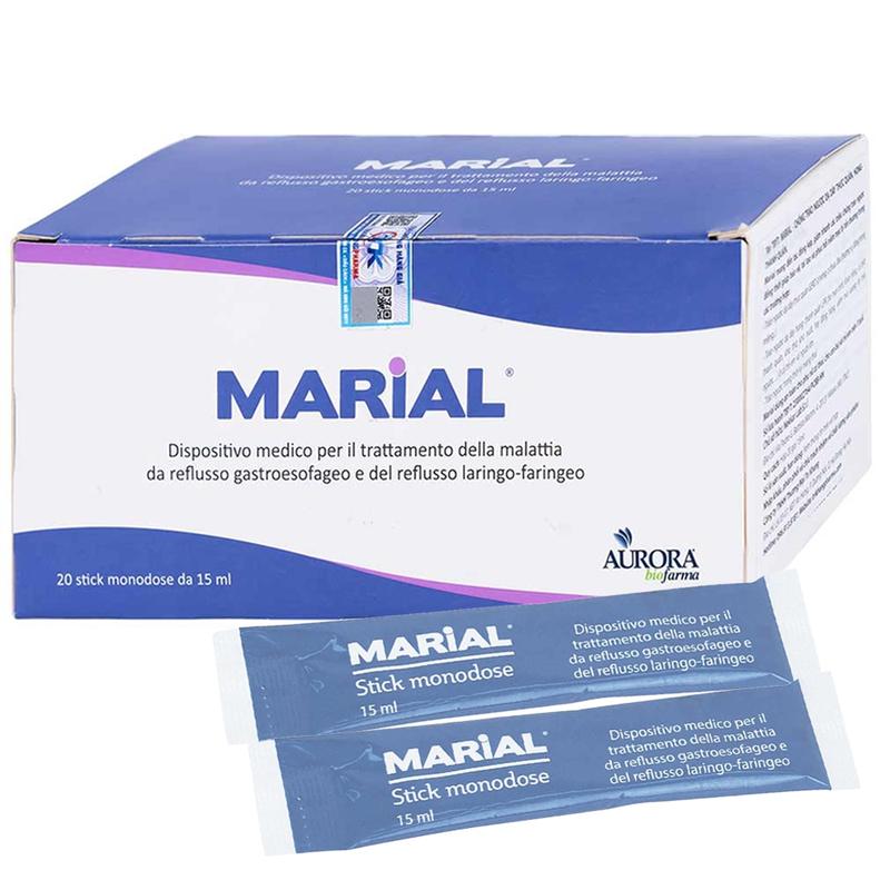 MARIAL gel giảm trào ngược dạ dày , thực quản ,họng, thanh quản ( Hộp 20 gói ) 1