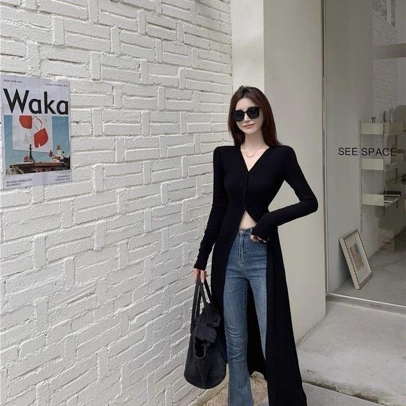 Áo Cardigan Dệt Kim Phong Cách Ngầu Go-Getter Phong Cách Cô Gái Áo Cardigan Dài Lụa Lạnh Xu Hướng Dễ Phối Đồ Cho Nữ Ngầu Ngọt Ngào Tuyệt Đẹp Áo Mỏng Thời Trang 8