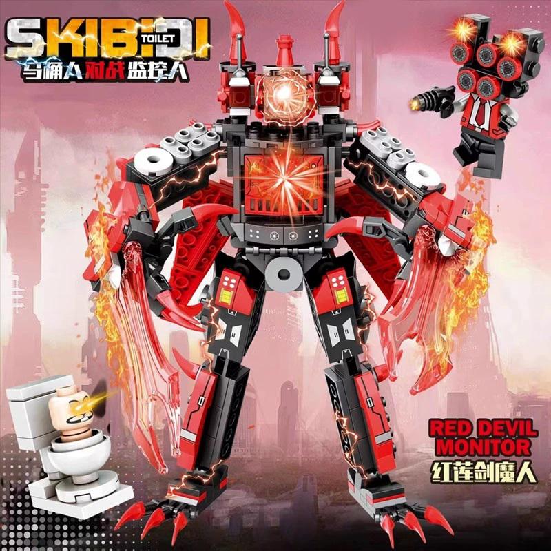  Đồ chơi lắp ghép mô hình Toilet Skibidi Clock Man Titan Audio Man TV Man Red Devil Monitor 478 chi tiết 