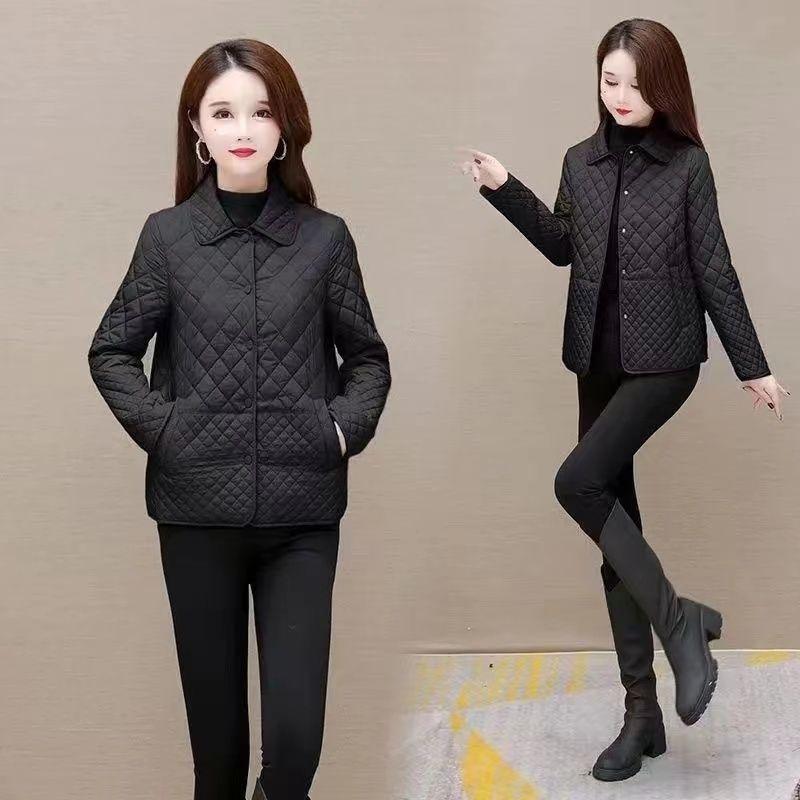 Váy Nữ Trung Người Già Và Cao Tuổi, Thời Trang, Dáng Rộng Vừa Vặn, Áo Khoác Bông Mùa Đông, Nhẹ Và Mỏng, Loại Ngắn, Chất Liệu Bông Xuống, Hàng Mới Về Thu Đông, 2022 / 2024 Jacket Top 3