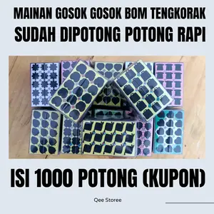 GOSOKAN Tengkorak 15 titik isi 1000 keping kartu Hadiah Mainan