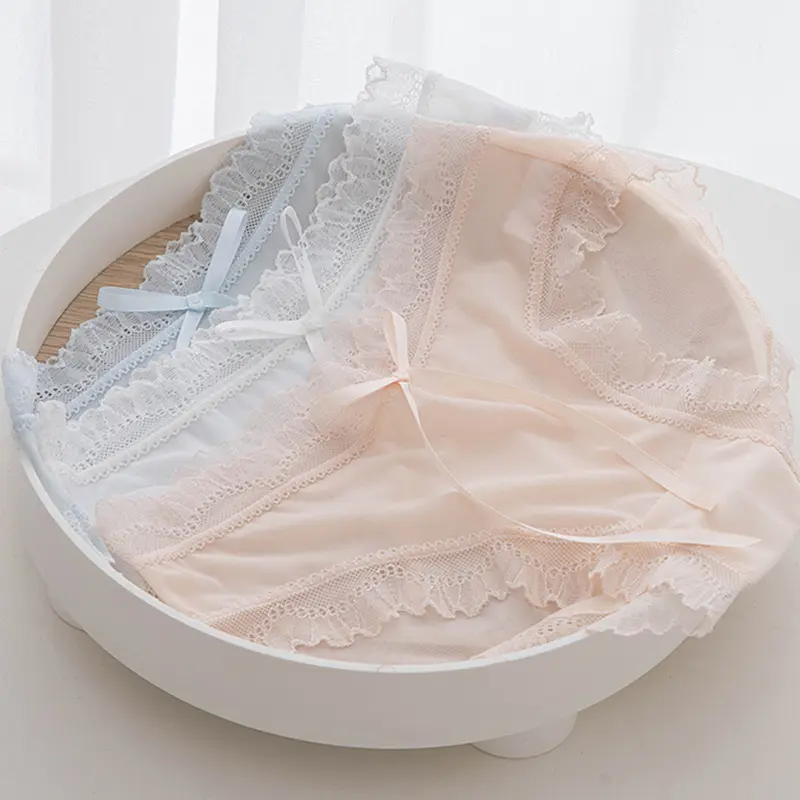 Celana Dalam Wanita Lace Lembut Pita Pakaian Dalam Wanita Premium Import 2074 6
