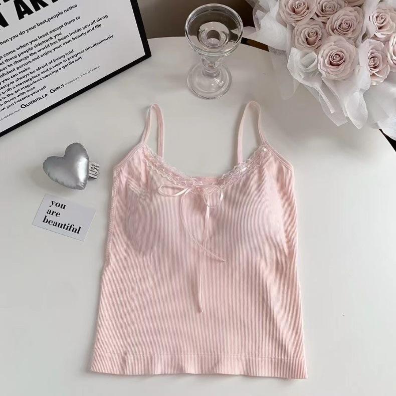 Product Introduction of Áo Vest Áo Ống Ren, Dễ Thương Và Gợi Cảm, Dành Cho Nữ, Phong Cách Ngọt Ngào Và Nóng Bỏng, Với Nơ Cô Gái, Áo Yếm Ôm Sát Ngắn Và Đẹp, Áo Ba Lỗ Lưng 20