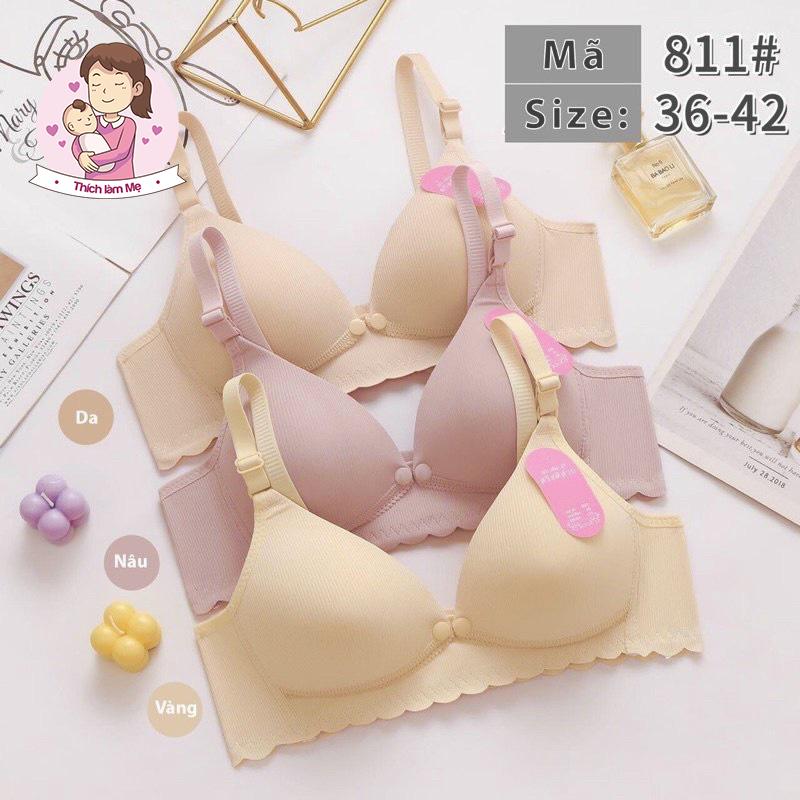 Combo 3 áo lót bầu và sau sinh Viền Sóng 811, chất su tăm mềm mịn mát, thoáng khí, thấm hút mồ hôi tốt, hàng loại 1
