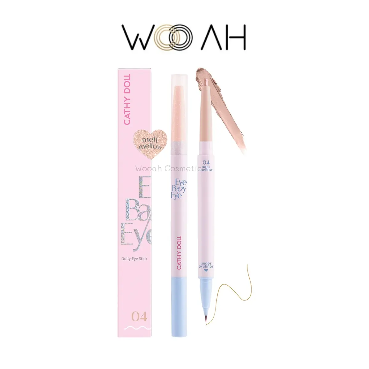 ปากกาวาดดอลลี่อาย Cathy Doll Eye Baby Eye 0.2g+0.3ml อายเบบี้อาย เคที่ดอลล์ เนื้อครีม ชิมเมอร์ ไฮไลท์ เฉดดิ้ง
