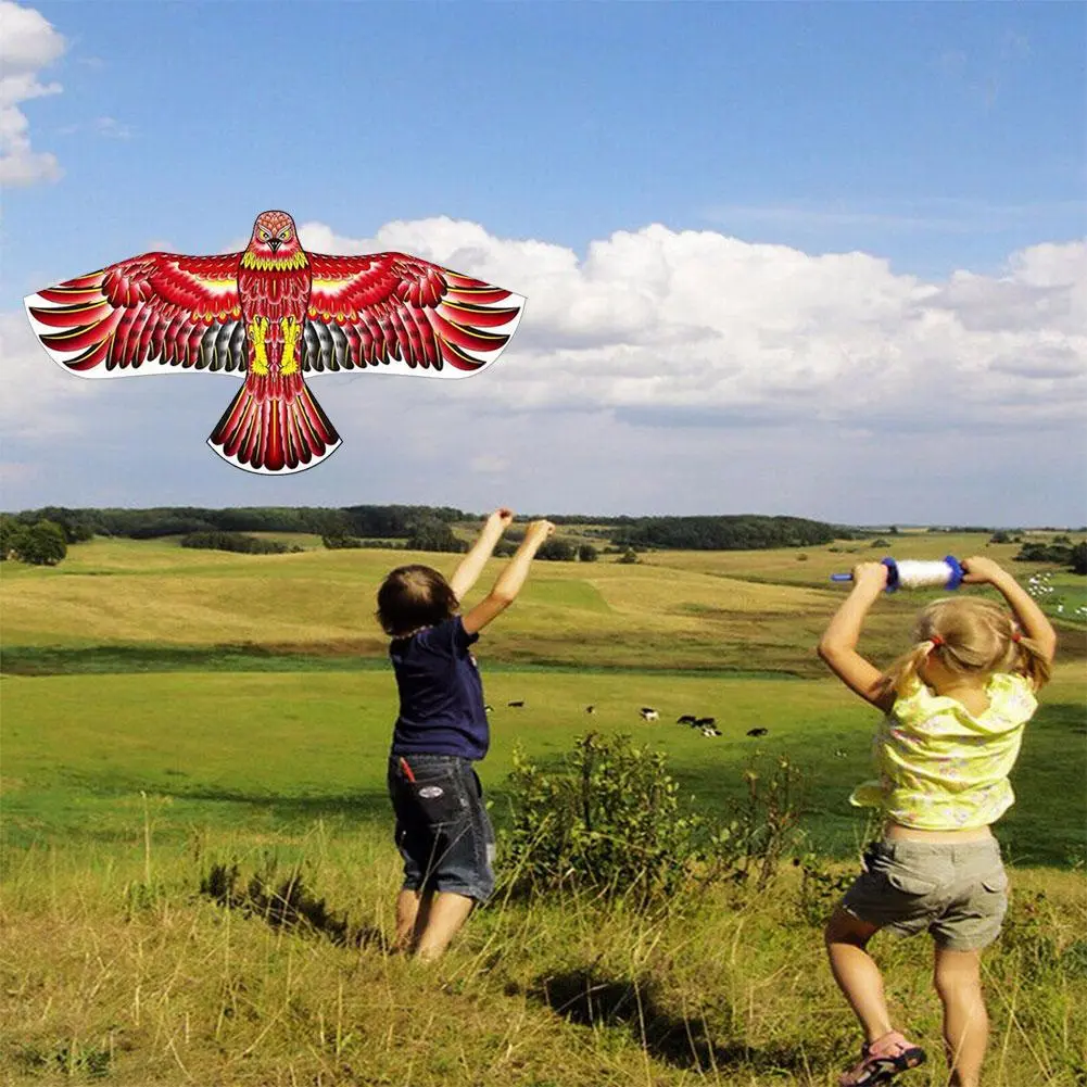 Eagle Kite 1.2mx20cm Novelty Animal Kites With Free 20M Kite Line Outdoor Beach Garden Sport D2A3