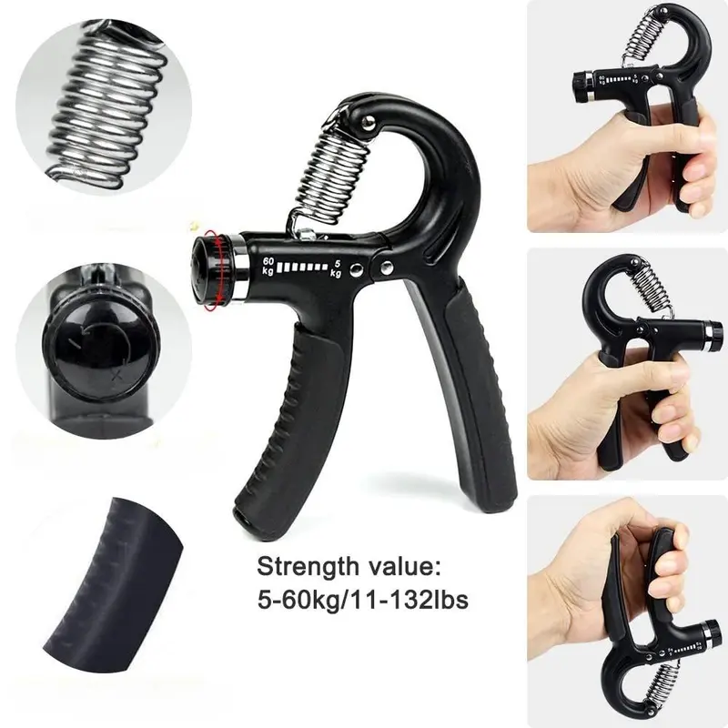 Adjustable Grip Strength Trainer Set, 5 Counts/set Finger Strength Training Tool, Hand Strength Training Equipment for Home Gym Workout, Father's Day Gifts 4