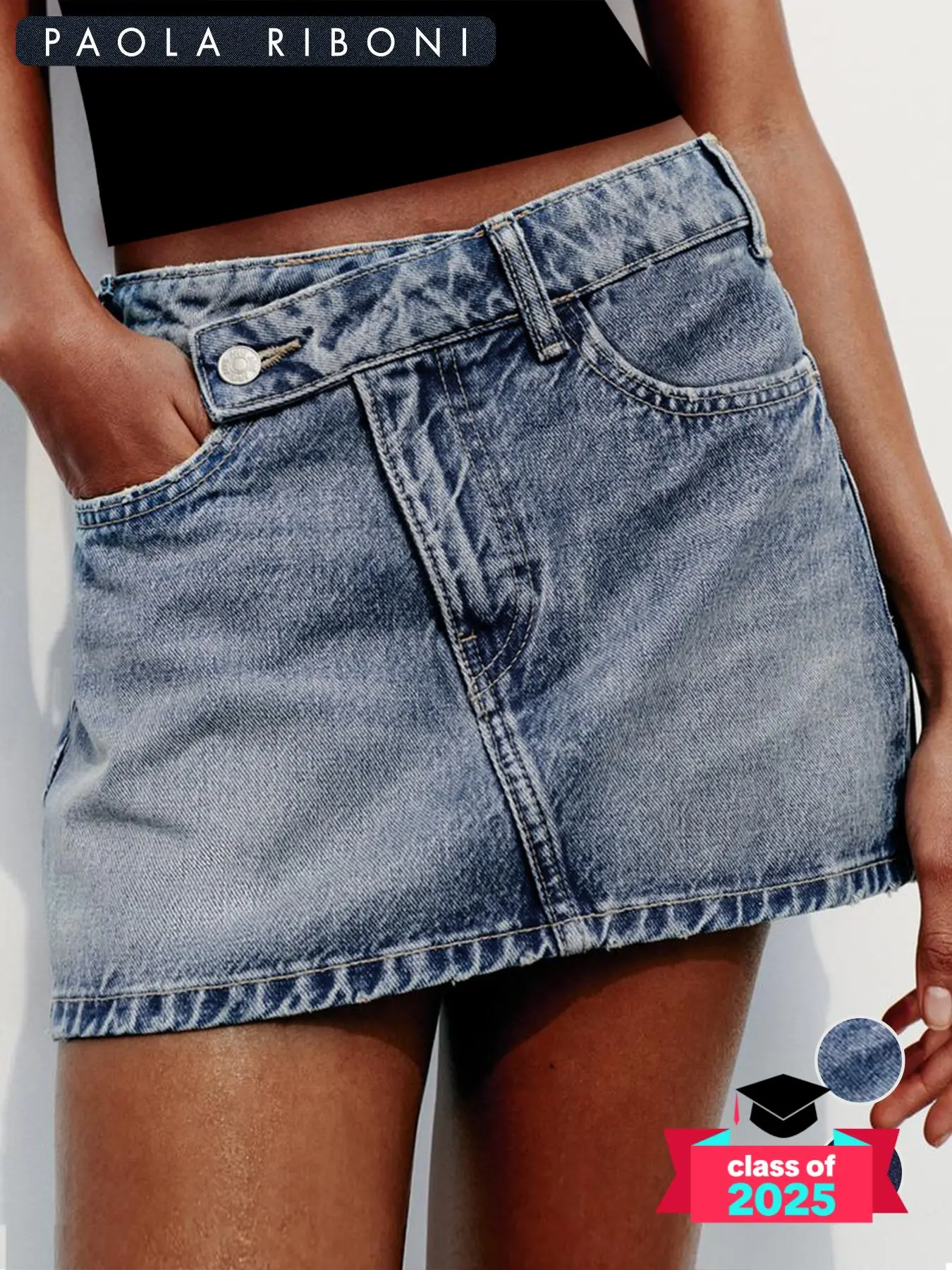 Women's Plain Overlap Waist Zipper Fly Denim Skirt, Casual Fashion Button Pocket Mini Skirt for Daily Wear, Skirts for Women, Ladies Bottoms for All Seasons, Going Out Bottoms