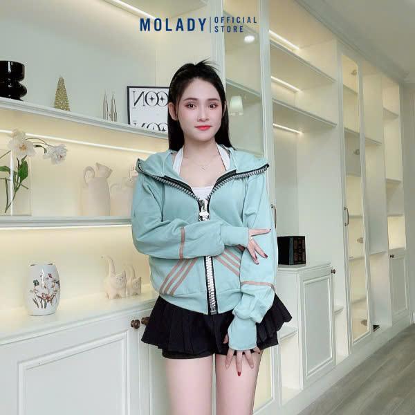 Product Introduction of Áo Khoác Nỉ Nữ MOLADY K432 Có Nón Thiết Kế Khoá Kéo Tiện Lợi Top Jacket 27