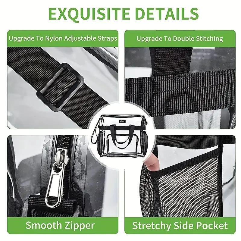 Product Introduction of Clear Sports Storage Bag, Waterproof PVC Handbag, Transparent Shoulder Bag for Sport Events, Concerts, Sports & Outdoor Accessories 2