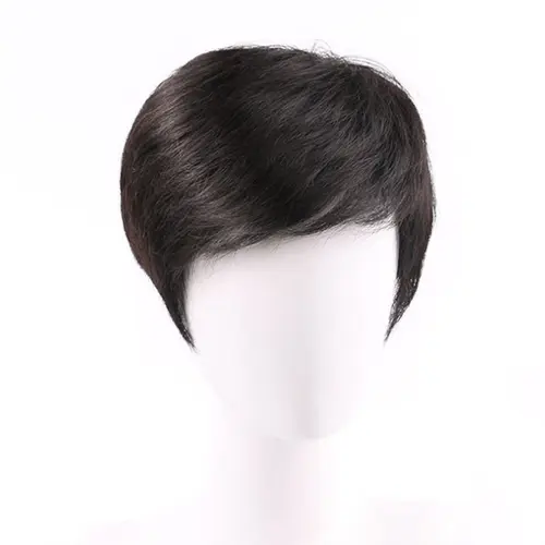 Middleaged men with short hair natural and realistic wigs full headgear simulated human hair wigs 3