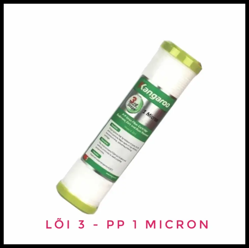 Bộ 5 lõi lọc nước Kangaroo Extra (Mẫu Mới) gồm 3 lõi số 1, 1 lõi số 2, 1 lõi số 3 - Hàng Chính Hãng 3
