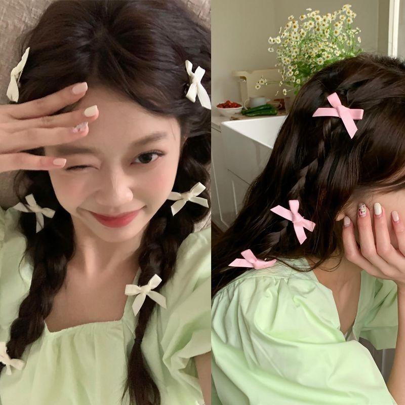 Product Introduction of 20256 One Ribbon Bow Hairpins Mini Small Sized Bang Clip Side Clip Hair Clip for Broken Hair Girl Hair Accessories 0