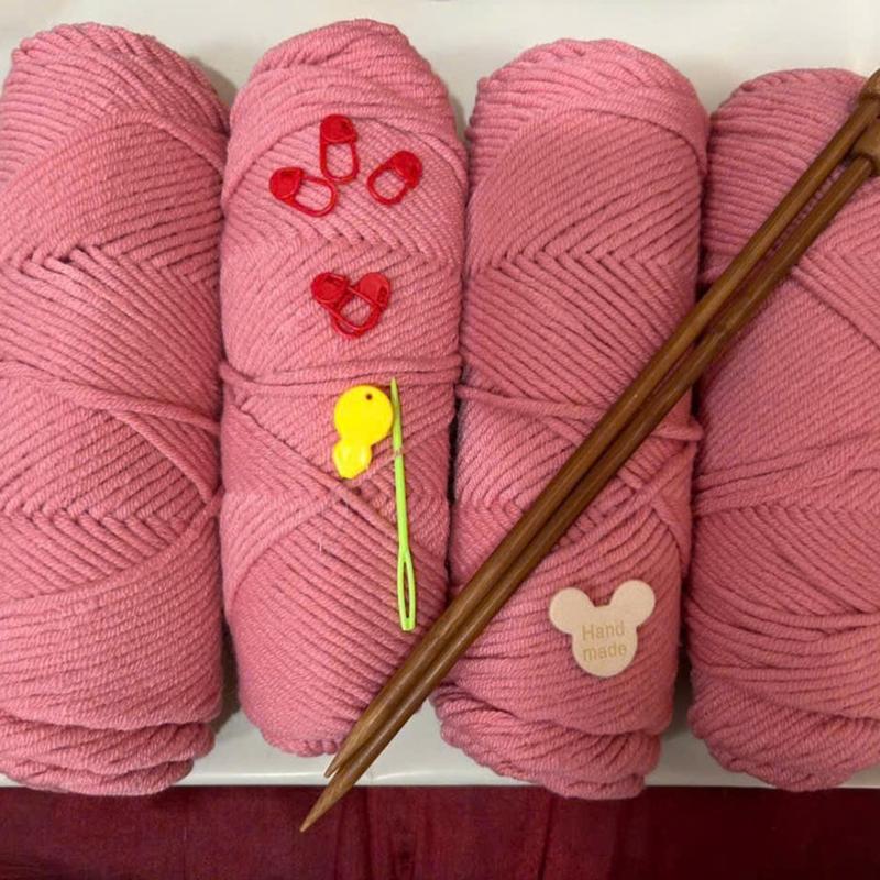 [Cô cừu mũm mĩm] Set đan khăn len ống cotton love, combo đan khăn