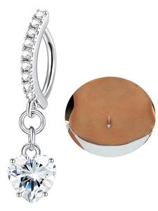 Anillo para ombligo con forma de corazón de diamantes de imitación, Joyería de moda para fiestas, Decoración de ropa diaria, Joyería comodín y exquisita para regalo de cumpleaños