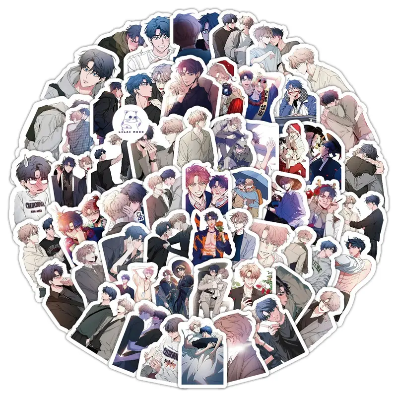 (sẵn-new) Set 100 stickers Bản Phác Thảo Korean BL Manwha  Acrylic Stand Secret Service Hình dán 1