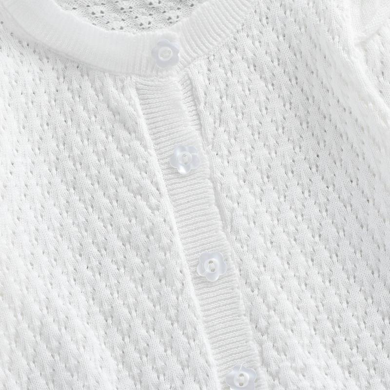 Baby Girls Knit Sweater, Long Sleeve Button-down Toddler Cardigan Fall Winter Clothes for Casual Daily 7