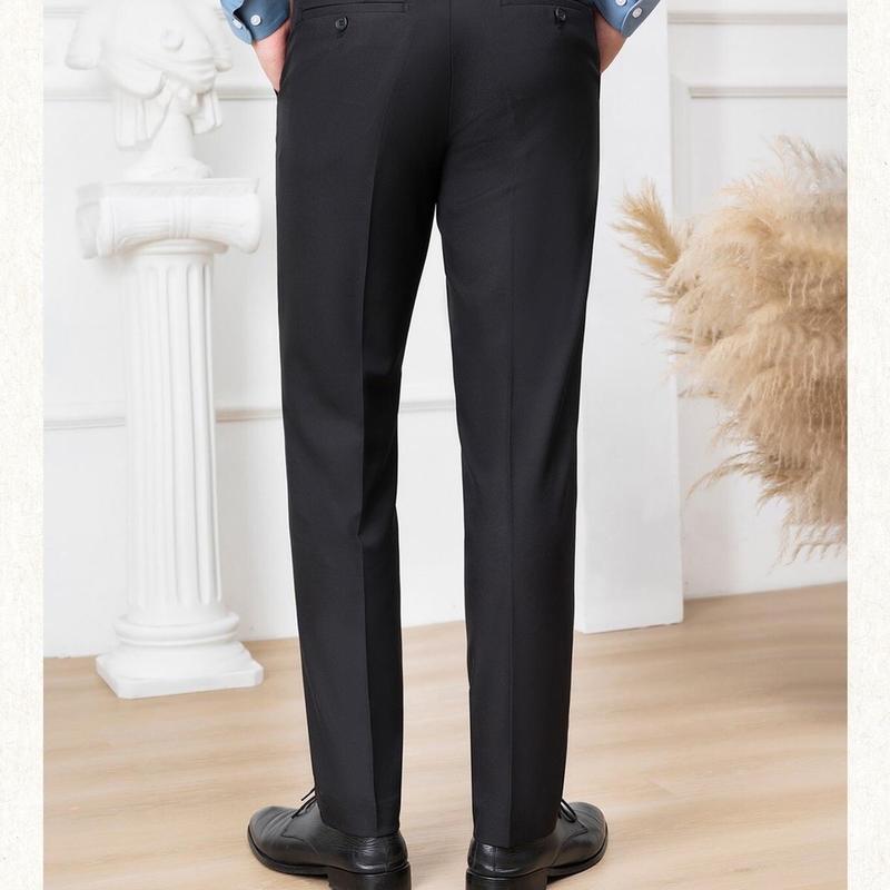 Quần âu cao cấp vinlo form regular fit  Màu đen vải vescose chống nhăn nhàu, co giãn nhẹ 2