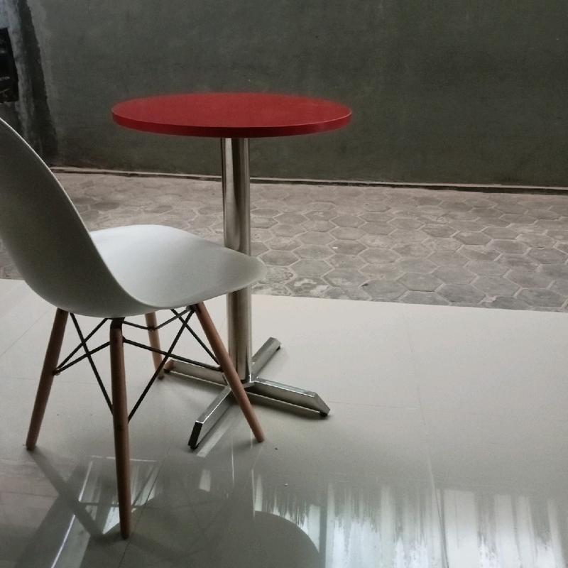 Meja kafe foodcourt kaki stainlees outdoor indoor bisa 2