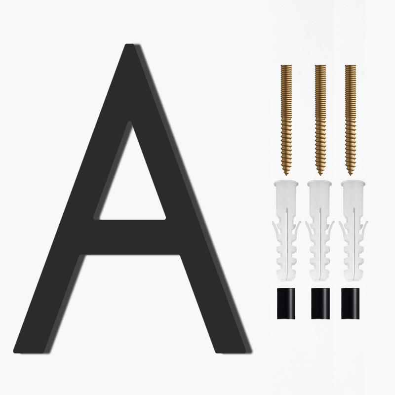 Product Introduction of Address Big Modern Door Alphabet Floating House Number Letters Sign #0-9 Black Numbers 125mm 5 in Home Outdoor 27