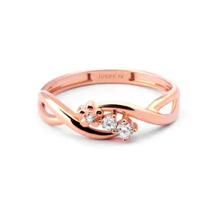 Cincin Emas 7k - Sanly Gold Ring - Treasure Collection - Juene Jewelry