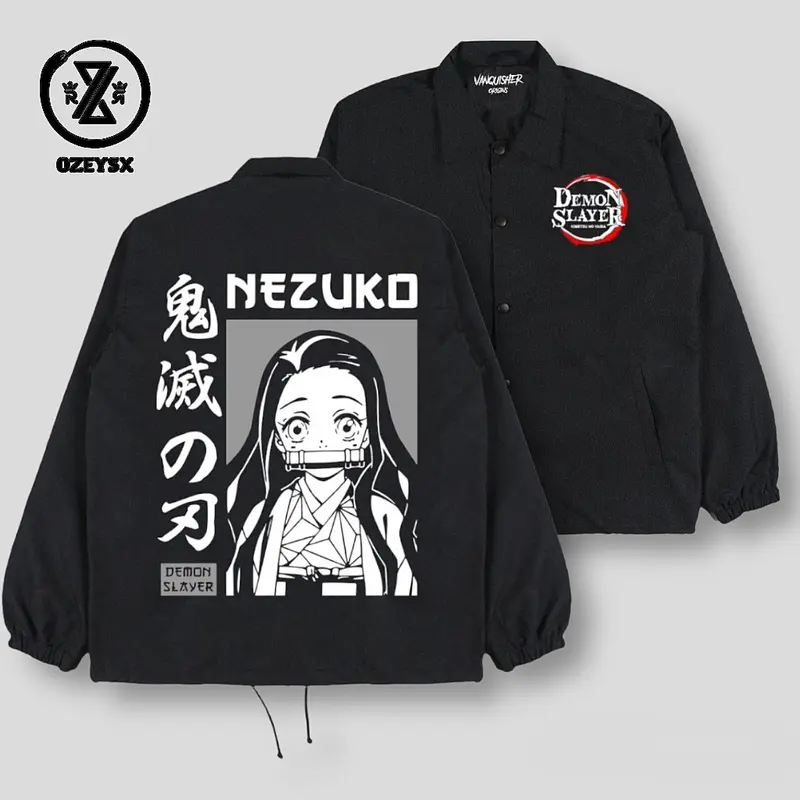 Jaket Coach Anime Eren Yeager Attack On Titan Dewasa Pria Wanita / Coach Jacket anime Attack On Titan Unisex Waterproof / Jaket Parasut anime kekinian model Eren Yeager / Jaket Windbreaker anime Attack On Titan Premium 4