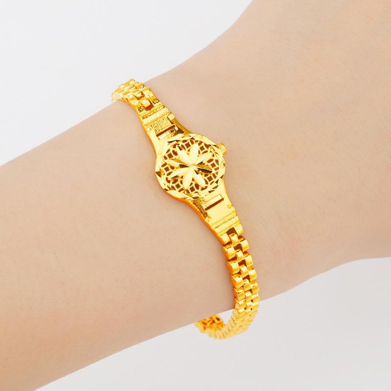 Sand Gold Sunflower Rice Shaped Watch S Buckle Bracelet Women's Fashion Versatile Long Lasting Color Bracelet Bracelet Bridal Wedding Birthday Party Gift crunchy  pepper  bracelet 0