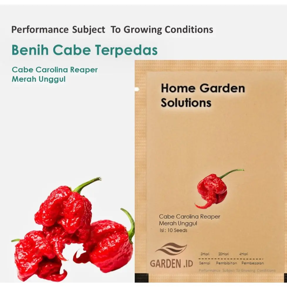 Benih Bibit Cabe Carolina Reaper Merah Unggul Cabai Terpedas ( isi 10 Biji )