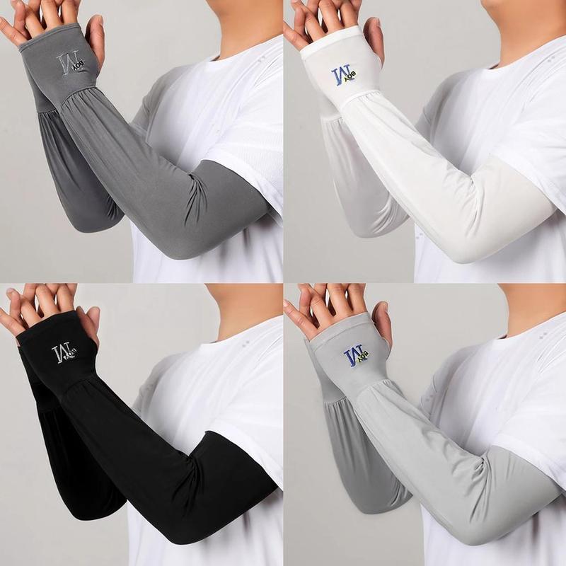 Tay Áo Cánh Dơi Chống Nắng, Dành Cho Nam Và Nữ, Có Găng Tay Hở Ngón Tay Che Cánh Tay Ngầu Băng Giá, Q4R5 Phụ Kiện Đeo Tay 0