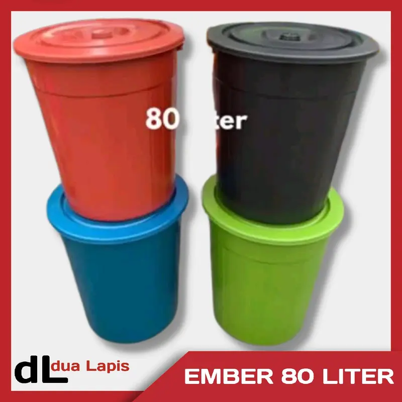 EMBER BESAR WARNA/EMBER 80 LITER/TONG AIR JUMBO GAGANG PLASTIK KUNING 0