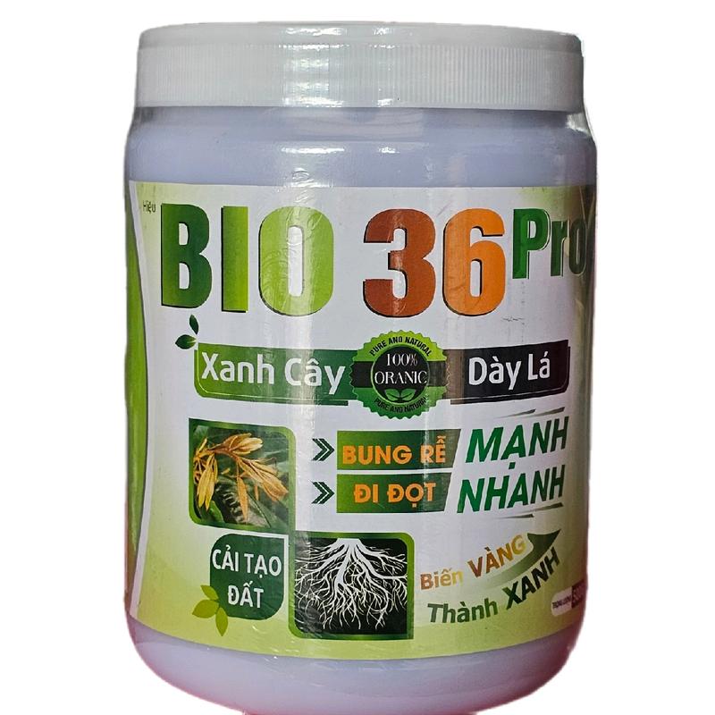 PHÂN BÓN LÁ BIO 36 PRO GIÚP XANH CÂY DÀY LÁ BUNG RỄ ĐI ĐỌT NHANH MẠNH - HỦ 500gr
