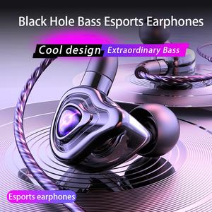 SPRISE S20 Professional Earphone Gaming With 9D Surround Bass Noise Cancelling HiFi Stereo Headset Music/Game Earbuds 3.5mm Audio Silicone Device Microphone Plug Cord Electronic
