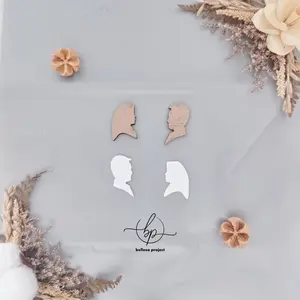 SILUET PENGANTIN MUSLIM SEPASANG MAHAR RUSTIC BM30