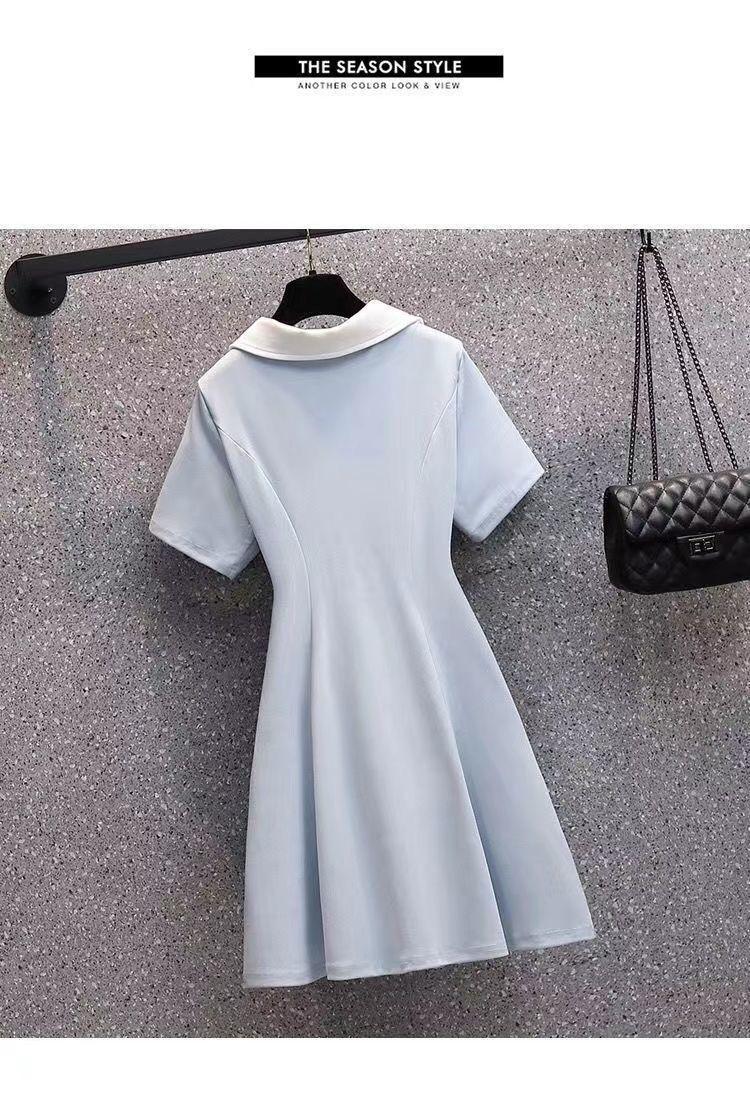 Product Introduction of Váy Cổ Polo, Phong Cách Mùa Hè, Dành Cho Nữ, Phong Cách Mới Mùa Hè 2024, Eo Bó Sát, Ôm Vừa Vặn, Váy Ôm Chữ A, Thời Trang, Dễ Phối Đồ 9