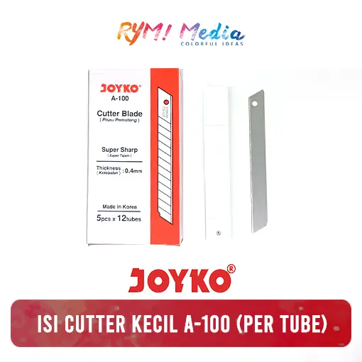 JOYKO Isi Cutter Kecil Blade Refill Pisau Pemotong A100 1 Tube 5 Pcs