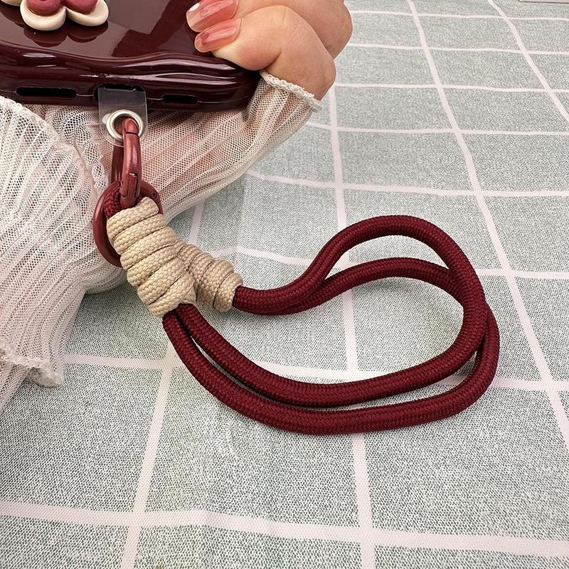 Product Introduction of 3D Flower Pattern Phone Case with Lanyard, Decorative Phone Protector Cover, Phone Accessories Compatible with iPhone 16 15 14 13 12 11 XS Max Series 6