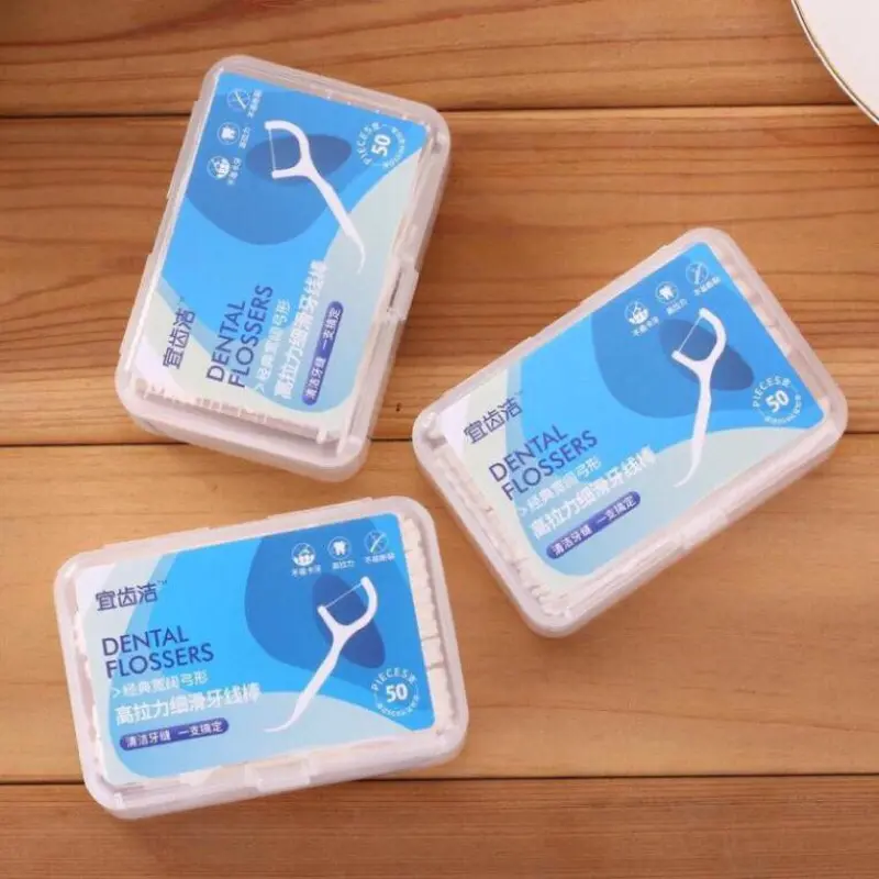 Hộp 50 cây tăm chỉ nha khoa vệ sinh giúp răng sạch sẽ- Tăm nha khoa xỉa răng 6
