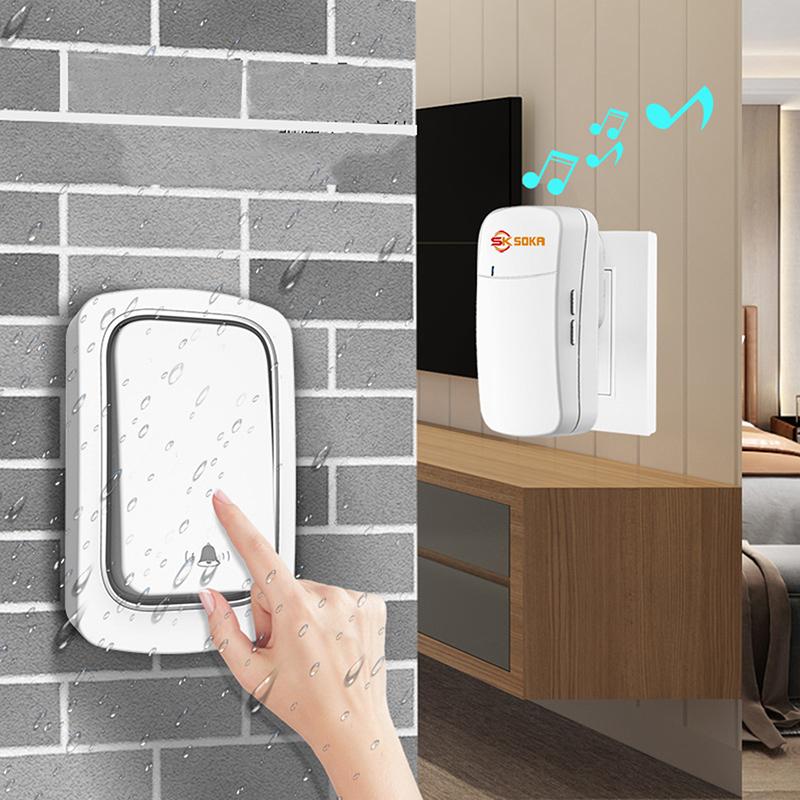 Chuông cửa không dây không dùng pin chống nước cao cấp SOKA- K10