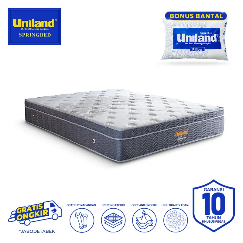 Uniland Springbed Rivera Plushtop Paris - Hanya Kasur Spring Bed Matras 2