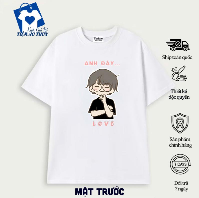 Áo thun cặp  in hình cặp đôi couple Anh Ơi Anh Đây hình in sắc nét chất cotton thoáng mát, thấm hút Cổ Tròn Unisex Menswear 3
