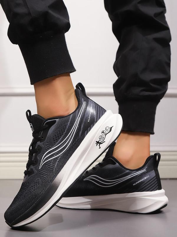 Men's Sporty Lace Up Running Shoes, Breathable Comfortable Sports Shoes, Non-slip Fashionable Casual Sports Shoes for Outdoor Activities 8